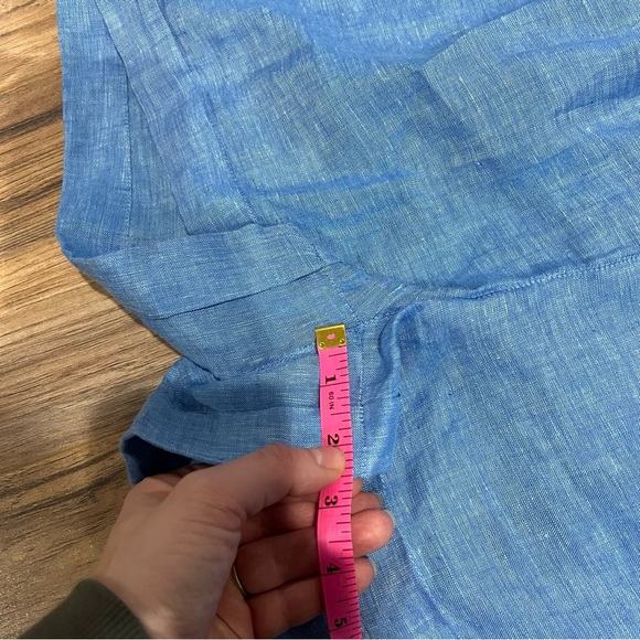 REISS Linen Ema Tie Front Sleeveless Romper - Picture 10 of 11